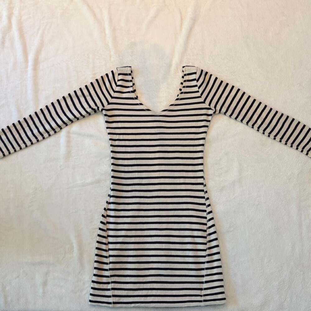 Abercrombie & Fitch Y2K Striped Bodycon Mini Dress